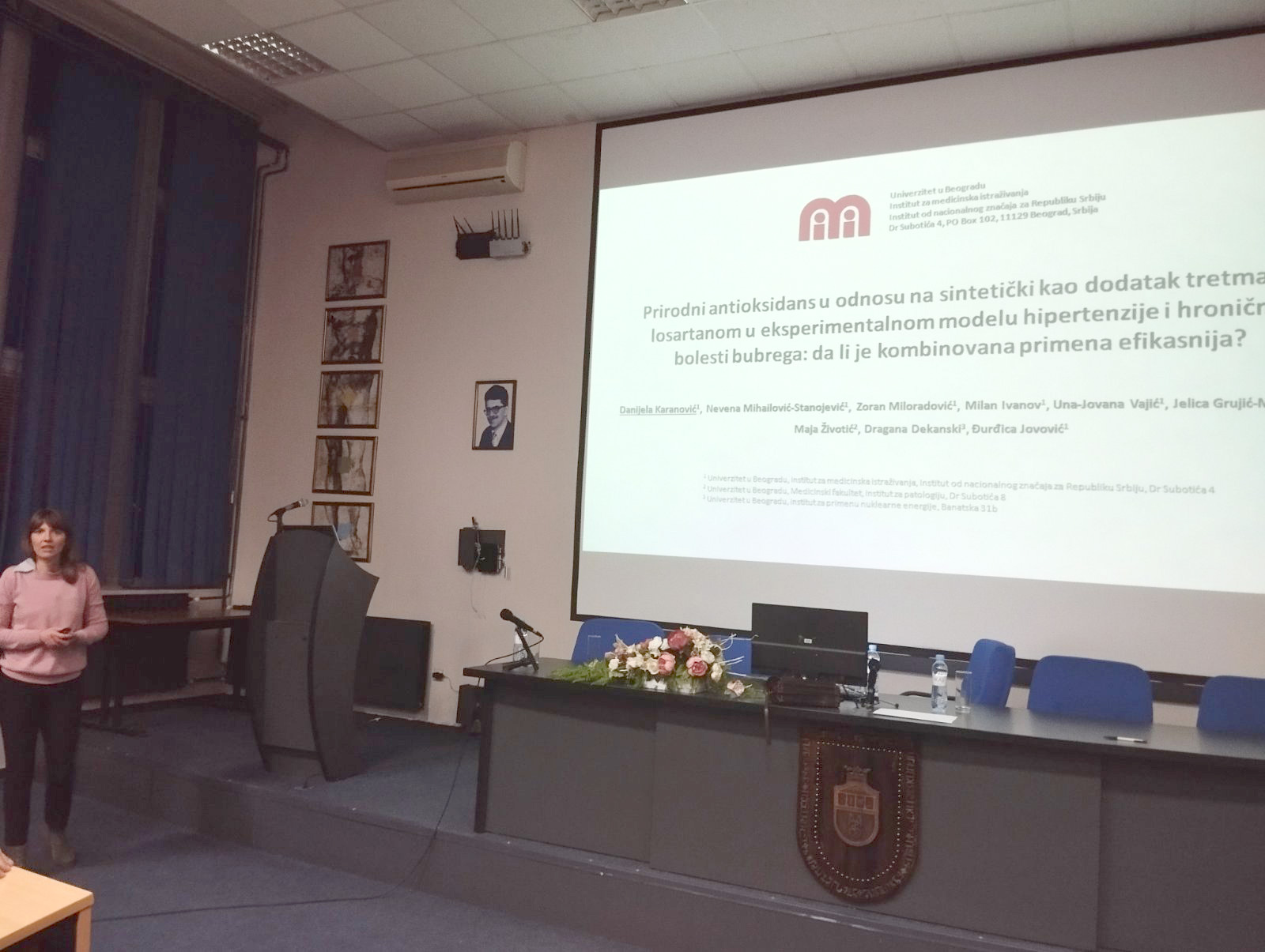 Scientific meeting dedicated to the seventieth anniversary of the birth of prof. Dr. Miloslav Kostić, Society of Physiologists of Serbia, Kragujevac